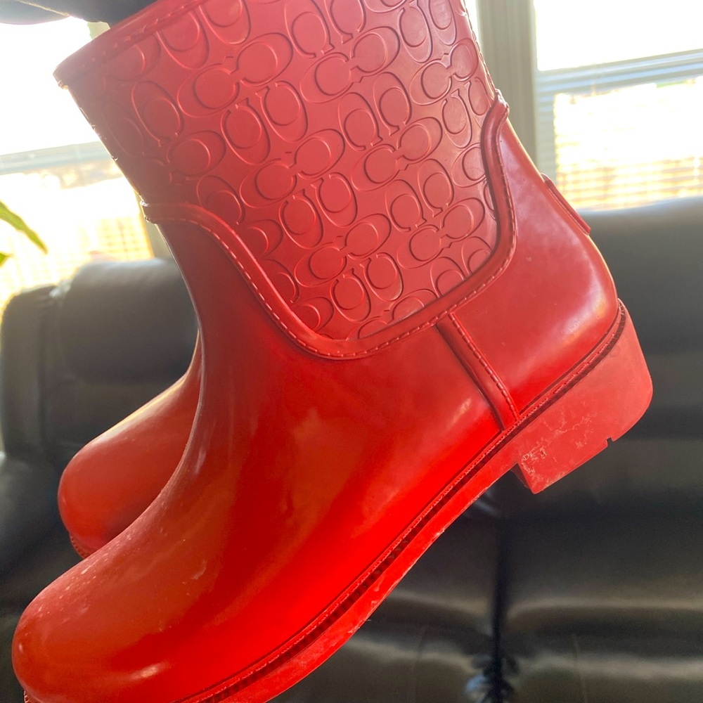 women’s COACH rain boots new